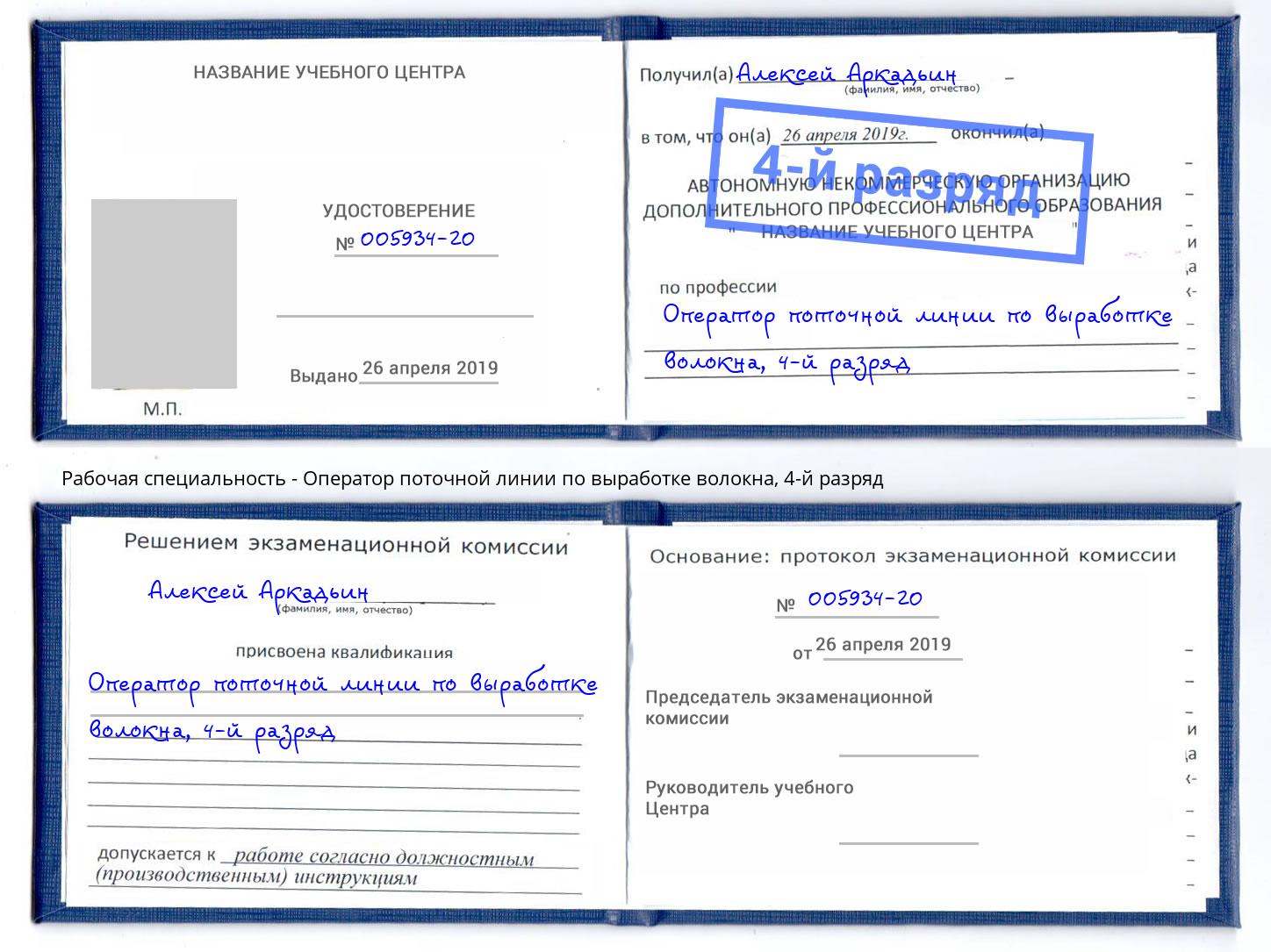 корочка 4-й разряд Оператор поточной линии по выработке волокна Борзя